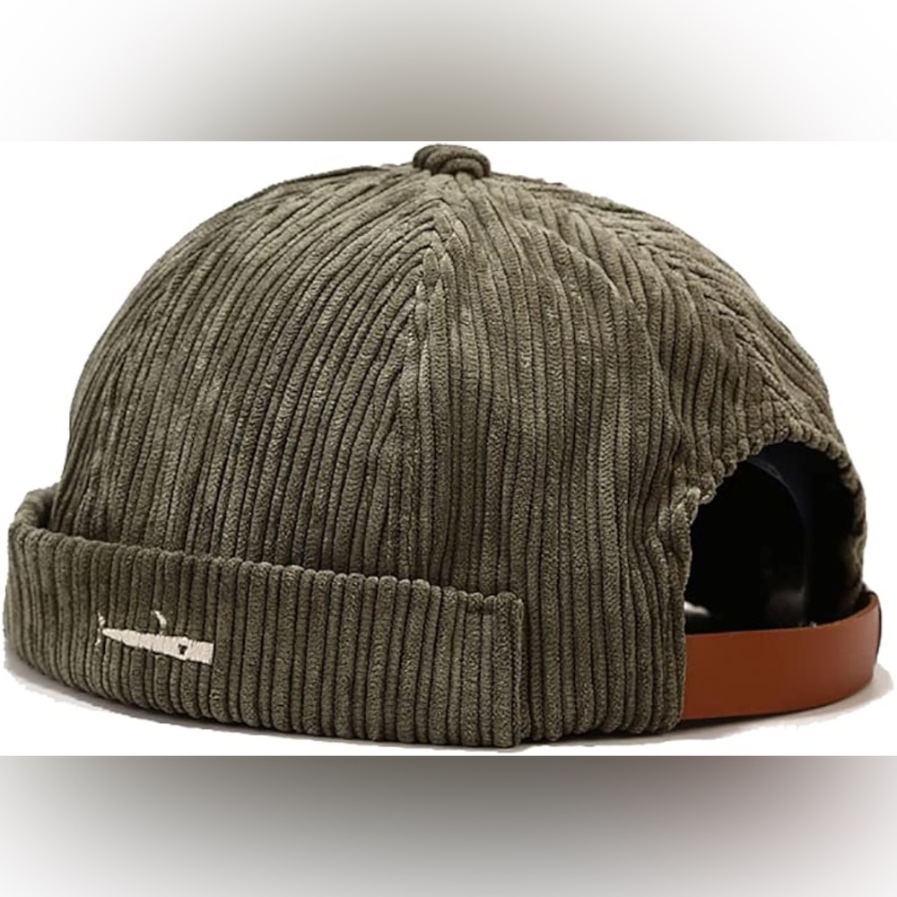 Fisherman Beanie Brimless Cap Rolled Cuff Retro Sailor Cap